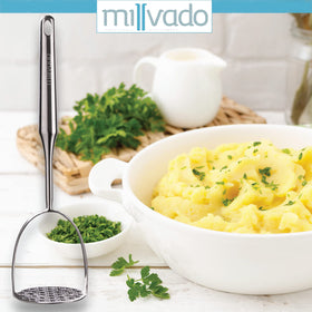 millvado sturdy stainless steel construction lasts through daily cooking