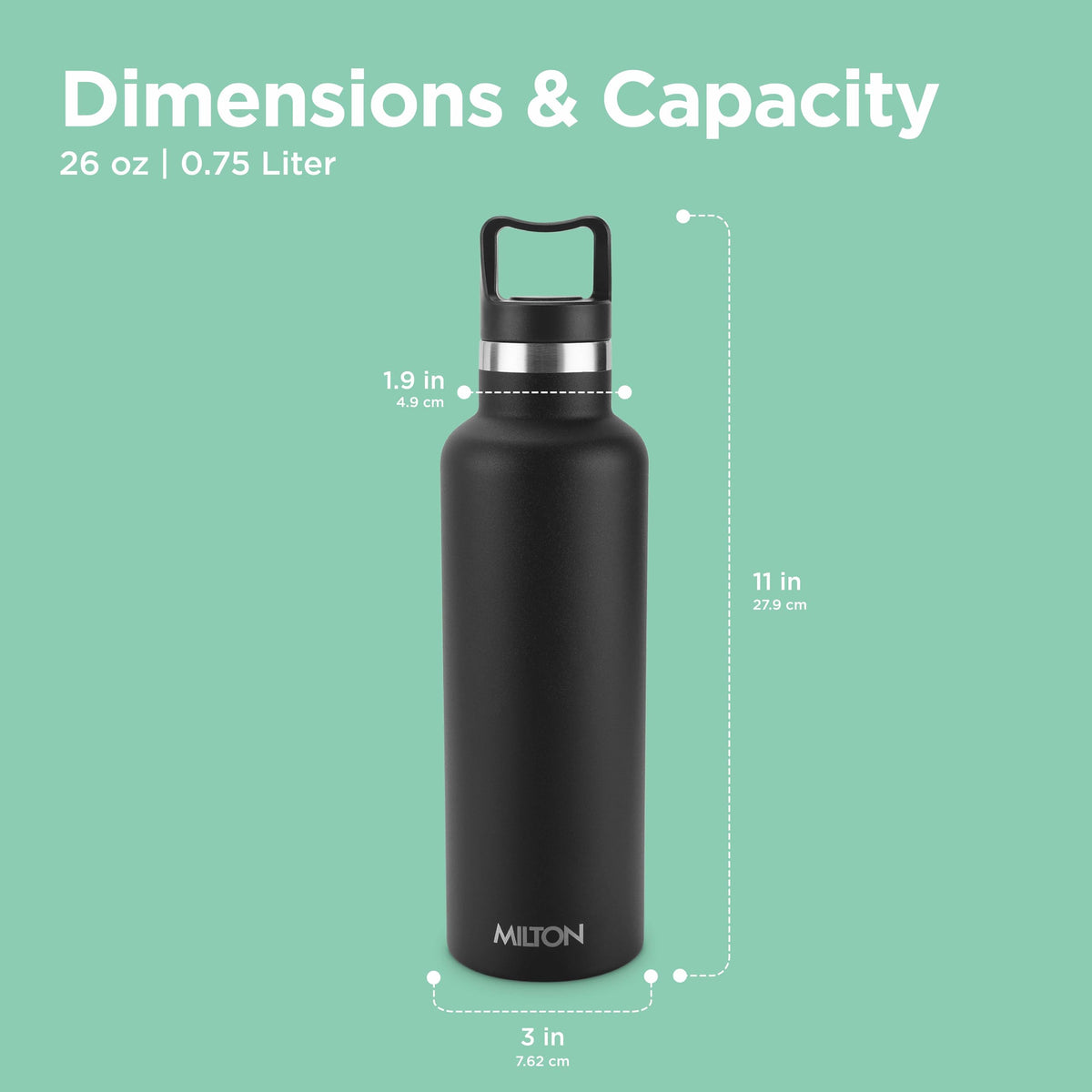 Milton Haruki 800 24oz bottle dishwasher-safe for easy cleanup.