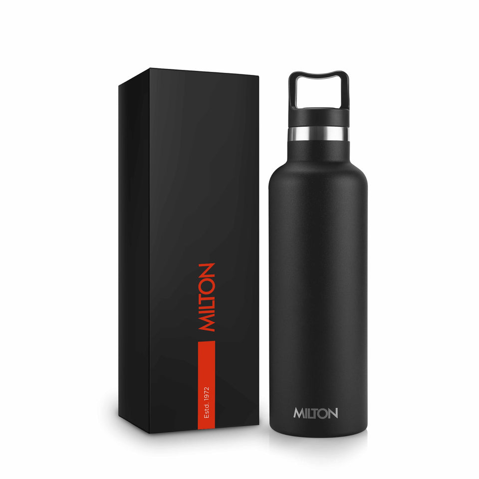 Milton Haruki 800 24oz bottle front view, durable stainless steel for daily hydration.