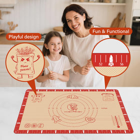 Mimekitchen dual-color measurements for precise dough sizing during prep.