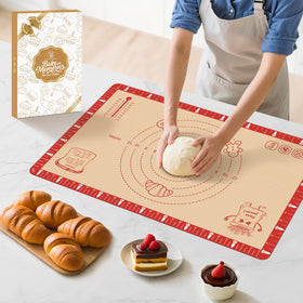 Mimekitchen non-slip baking mat with 20x28 inch surface for stable rolling.