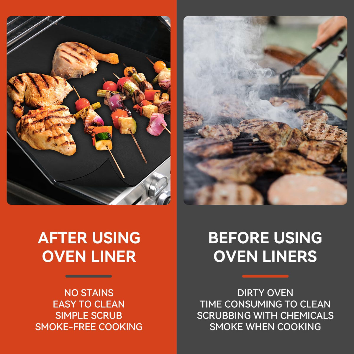 Mimekitchen heat-resistant liner withstands up to 500°F for safe roasting.