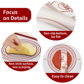 Mimekitchen silicone baking mat folded for compact storage