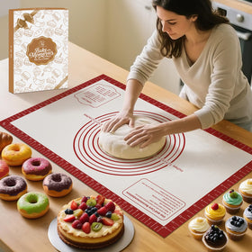 Mimekitchen silicone baking mat non-slip bottom stays put on counters