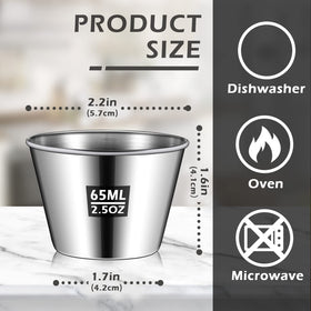 Mimorou 65ml capacity condiment cups ideal for portion control.
