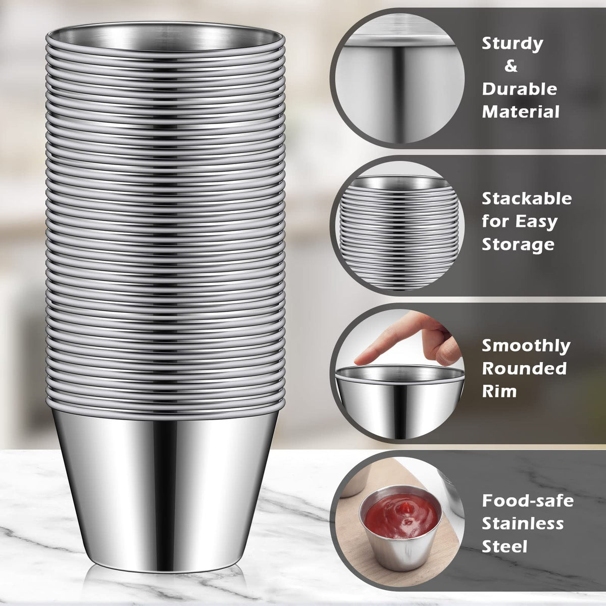 Mimorou dishwasher-safe condiment containers easy cleanup after meals.