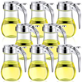 Mimorou glass syrup dispenser with retracting spout for precise pouring