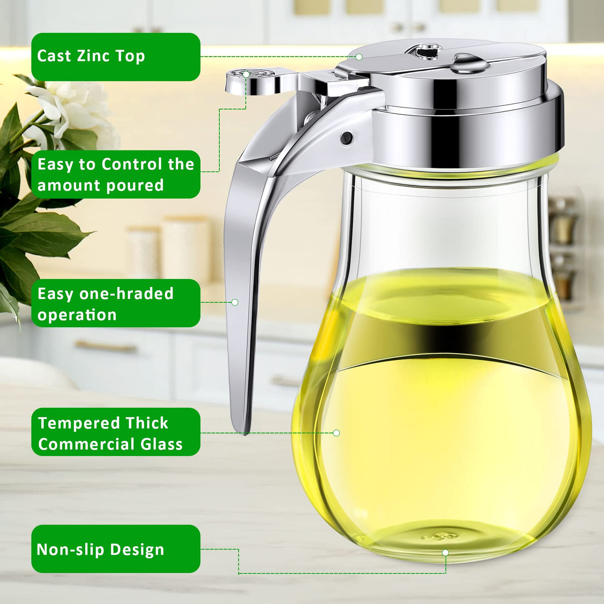 Mimorou syrup dispenser with thumb lever design for easy control