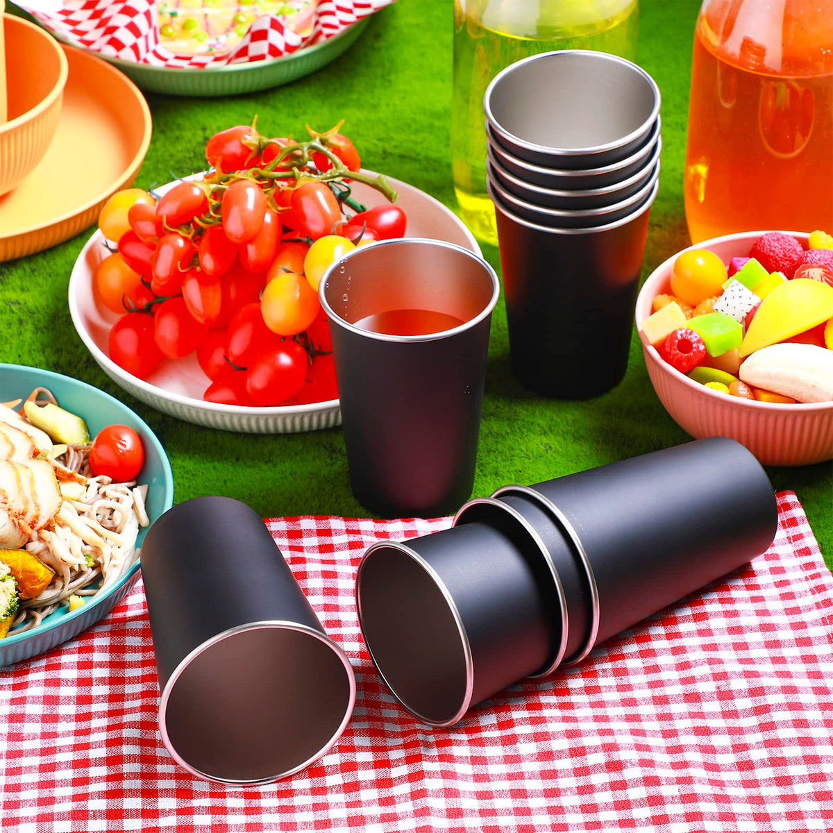 Mimorou versatile stainless steel cups for home, bar, or beach outings.