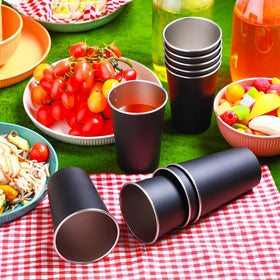 Mimorou versatile stainless steel cups for home, bar, or beach outings.