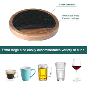 Minacun 4.3-inch diameter coasters fit a wide range of cups.