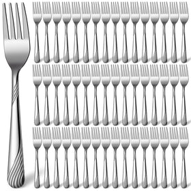 Minatee 100-pcs bulk dinner forks, 6.9 inches, ideal for daily meals and gatherings.