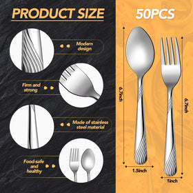 Minatee mirror polished finish adds elegant shine to table settings