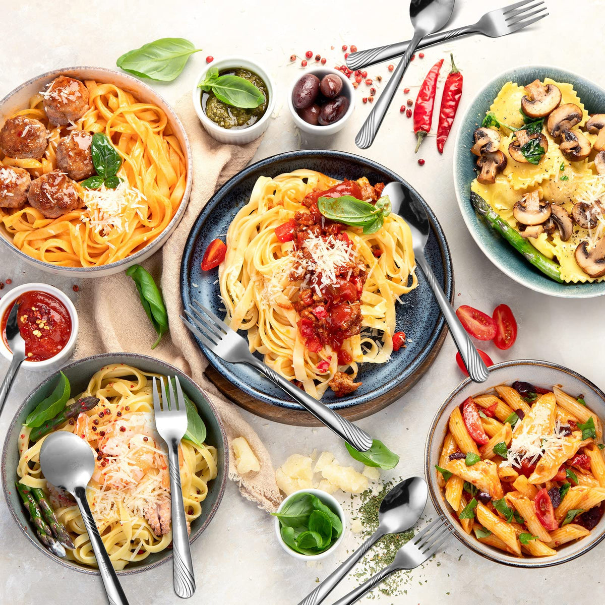 Minatee stainless steel construction ensures durable, long-lasting cutlery for daily use