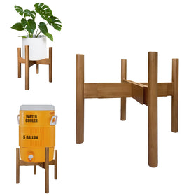 MinBoo adjustable drink dispenser stand with 9-14.5 inch width for versatile bottles.