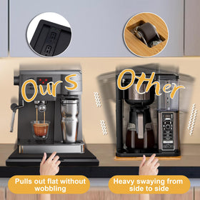 MinBoo bamboo appliance slider easy grip handle provides secure maneuvering
