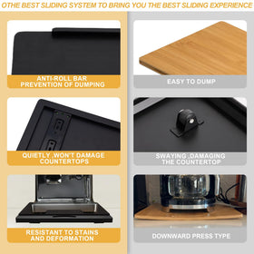 MinBoo bamboo appliance slider enhances kitchen organization and accessibility