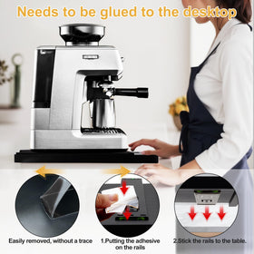 MinBoo bamboo appliance slider under-cabinet ready for daily use