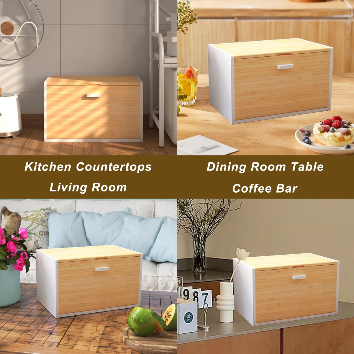 MinBoo bamboo bread box adds natural style to modern kitchens.