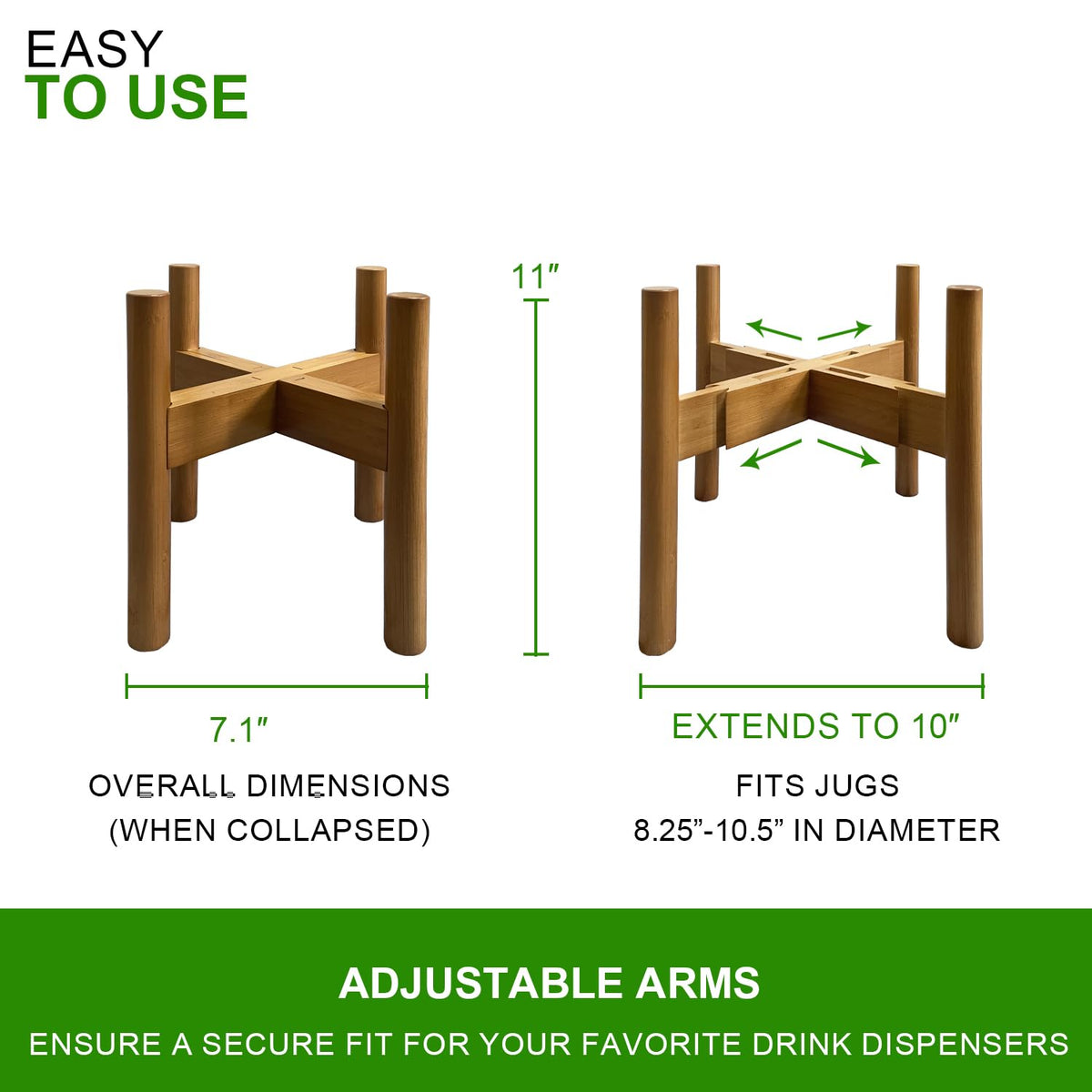 MinBoo bamboo stand shown with easy assembly for quick setup