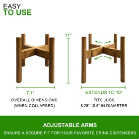 MinBoo bamboo stand shown with easy assembly for quick setup