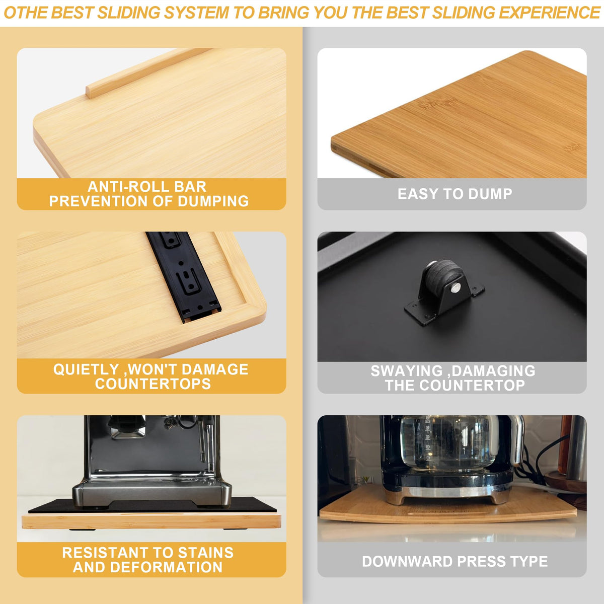 MinBoo sliding tray adds modern, organized look to kitchen.