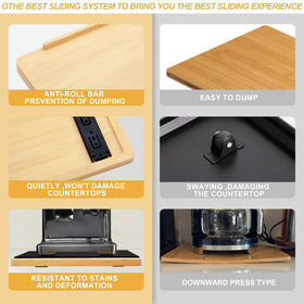 MinBoo sliding tray adds modern, organized look to kitchen.