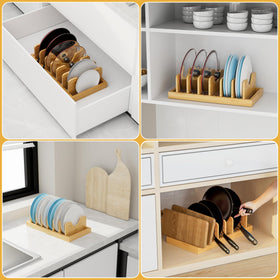 MinBoo divider-slot detail highlights durable bamboo construction.