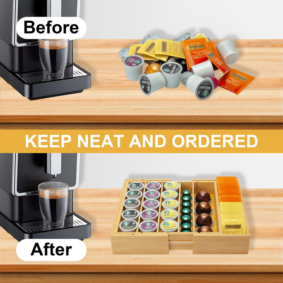 MinBoo eco-friendly bamboo surface protects countertops with style.