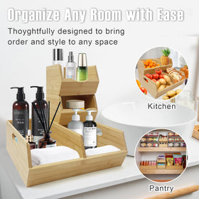 MinBoo natural bamboo material offers a durable, eco-friendly finish that resists moisture