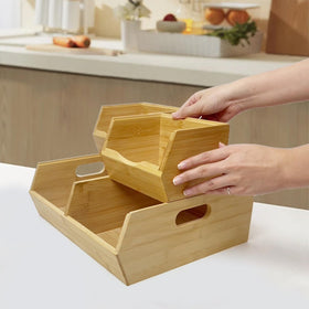 MinBoo pantry organizer on-counter facilitates easy reach for snacks, bread, and daily essentials