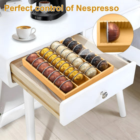MinBoo drawer fits up to 14 oz Vertuo capsules for organized storage