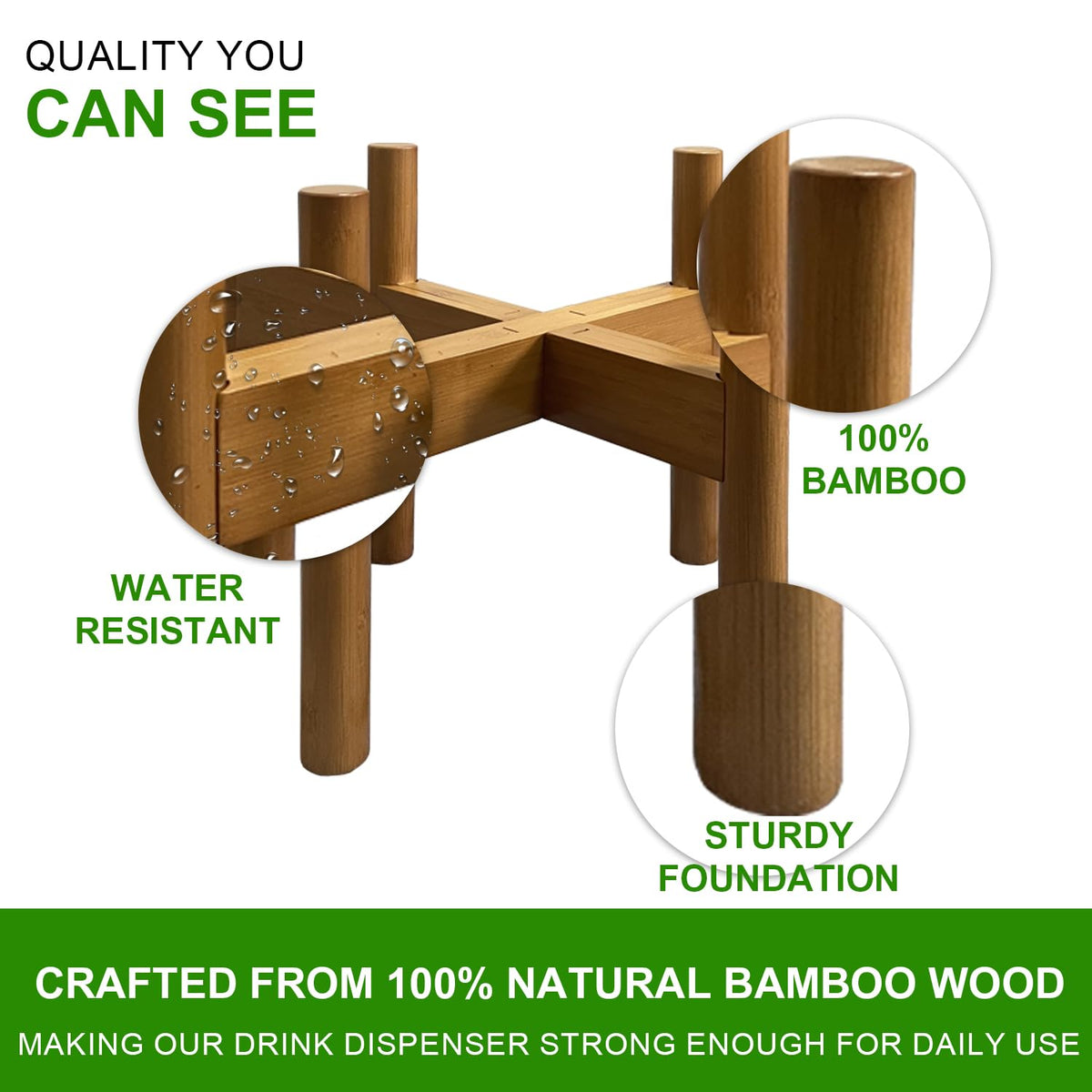 MinBoo water jar dispenser stand with a sturdy, reliable design