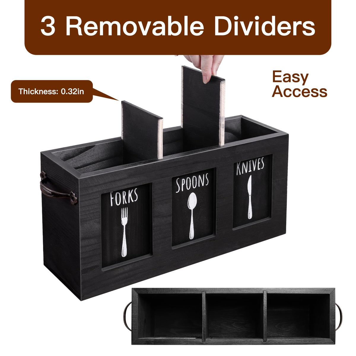 MINCORD rustic wood organizer adds farmhouse charm to modern kitchens