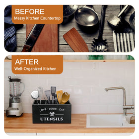MINCORD extra-large capacity fits 20–30 utensils for busy cooks.