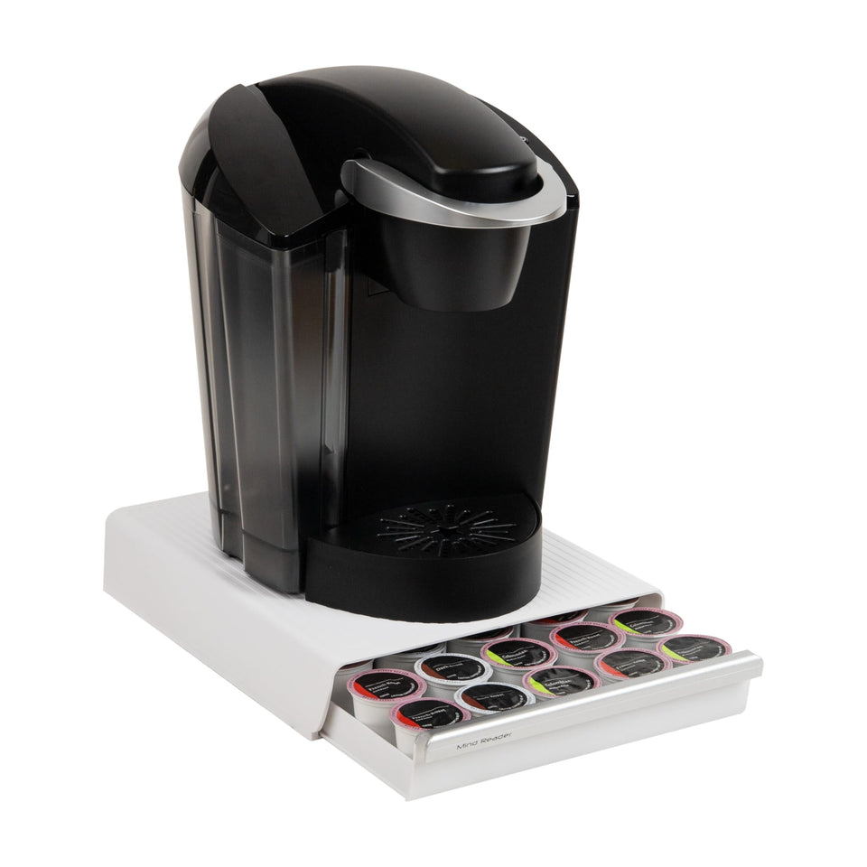 Mind Reader 30pod drawer front view showing organized pod storage for quick access