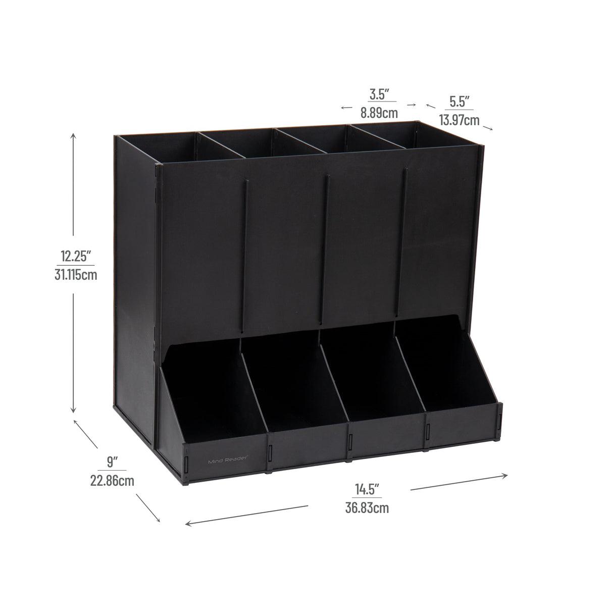Mind Reader breakroom organization pod dispenser dispensing action demonstrates easy access to favorites daily.
