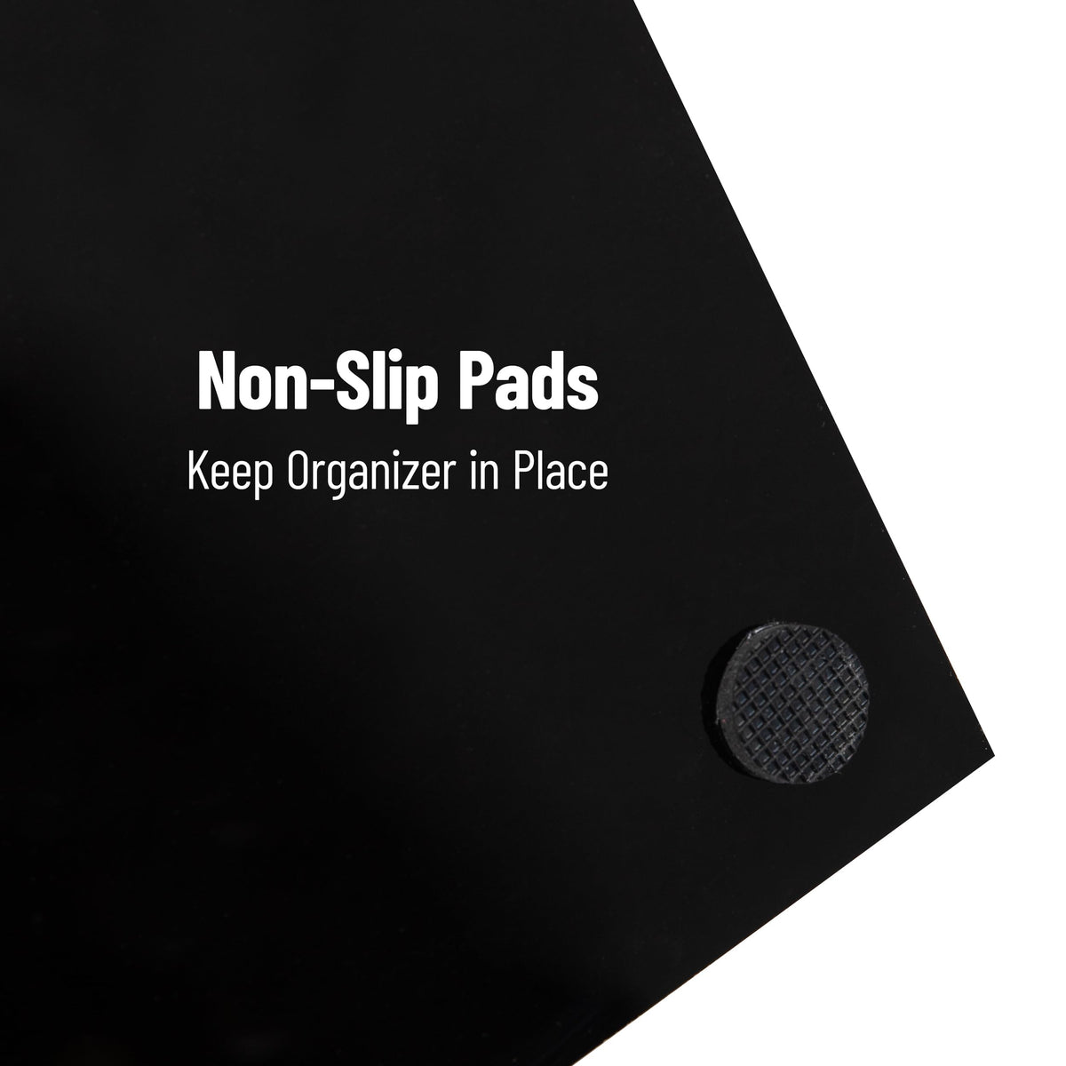 Mind Reader Station multipurpose tray keeps small office items tidy near coffee machine.
