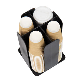 Mind Reader Cup and Lid Carousel indoor and outdoor friendly for beverage stations.
