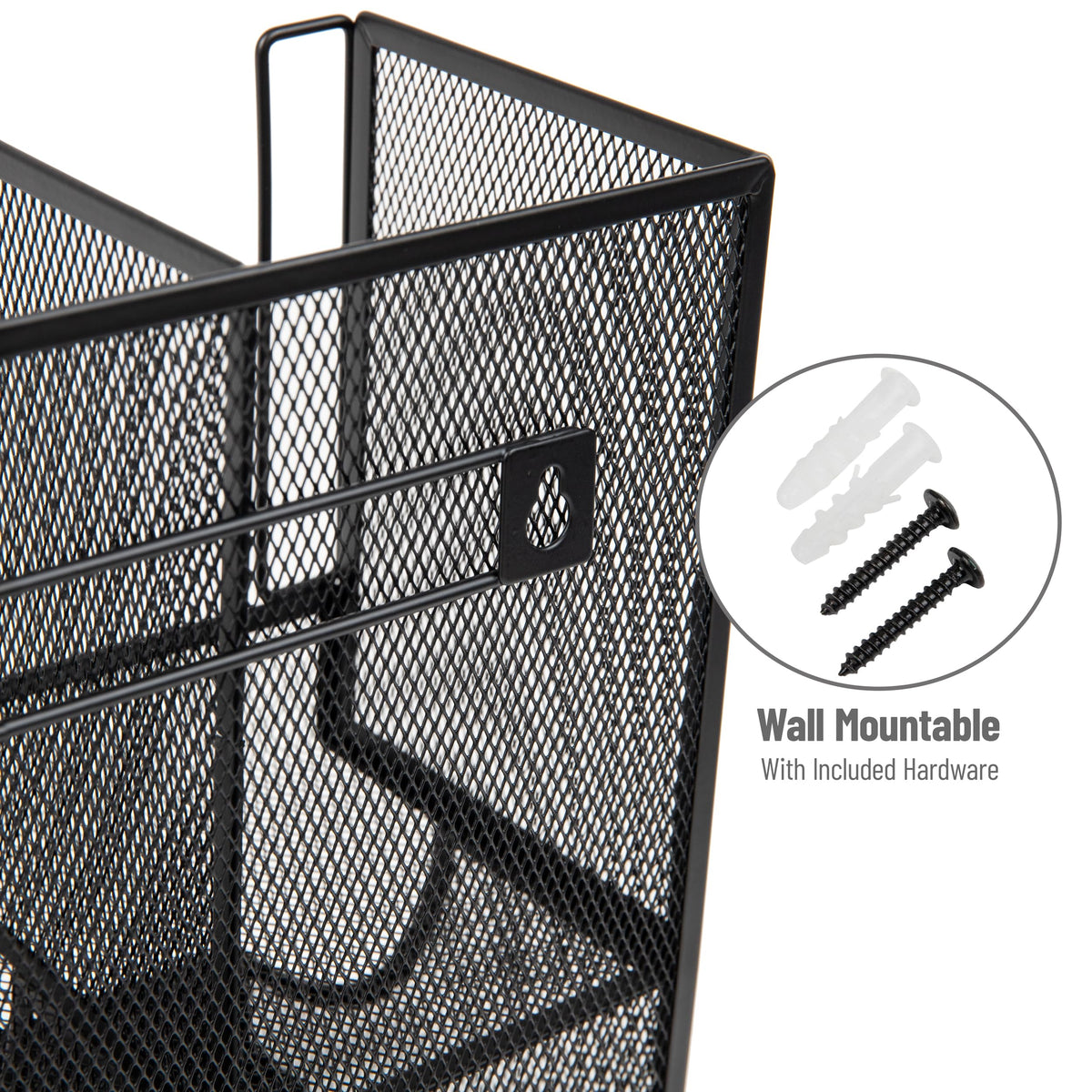 Mind Reader durable metal mesh construction enhances daily breakroom use