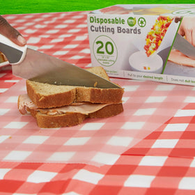 Mind Reader EZ Board textured bottom keeps board secure on surfaces.