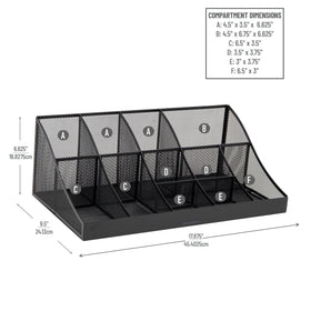 Mind Reader metal mesh construction offers durable, clear contents visibility.