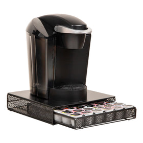 Mind Reader pod drawer front view showing 36-pod capacity for organized coffee