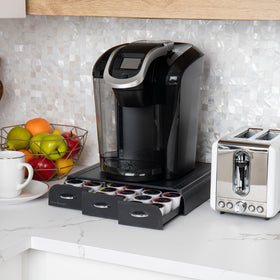 Mind Reader pod drawer holds up to 36 pods for easy, all-day access.