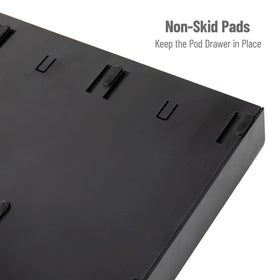 Mind Reader pod organizer serves as a stable base for your coffee machine.