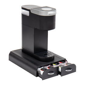 Mind Reader two-drawer pod organizer keeps 24 pods organized and accessible.