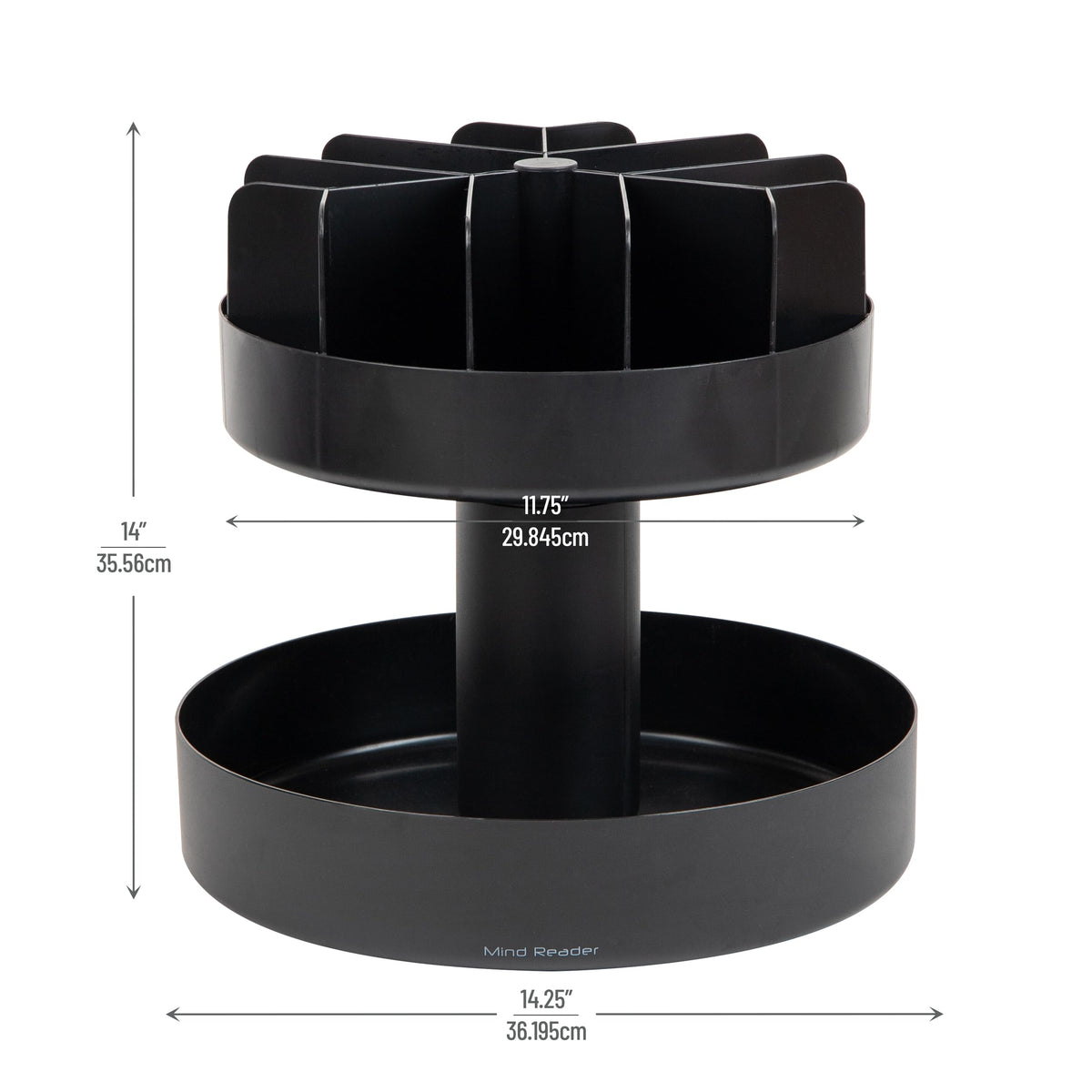 Mind Reader Supreme 2-Tier Organization Inside demonstrates spacious levels for snacks and coffee supplies.