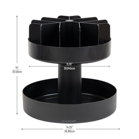 Mind Reader Supreme 2-Tier Organization Inside demonstrates spacious levels for snacks and coffee supplies.