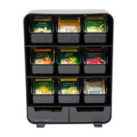 Mind Reader tea bag organizer compact size fits small kitchens and desks