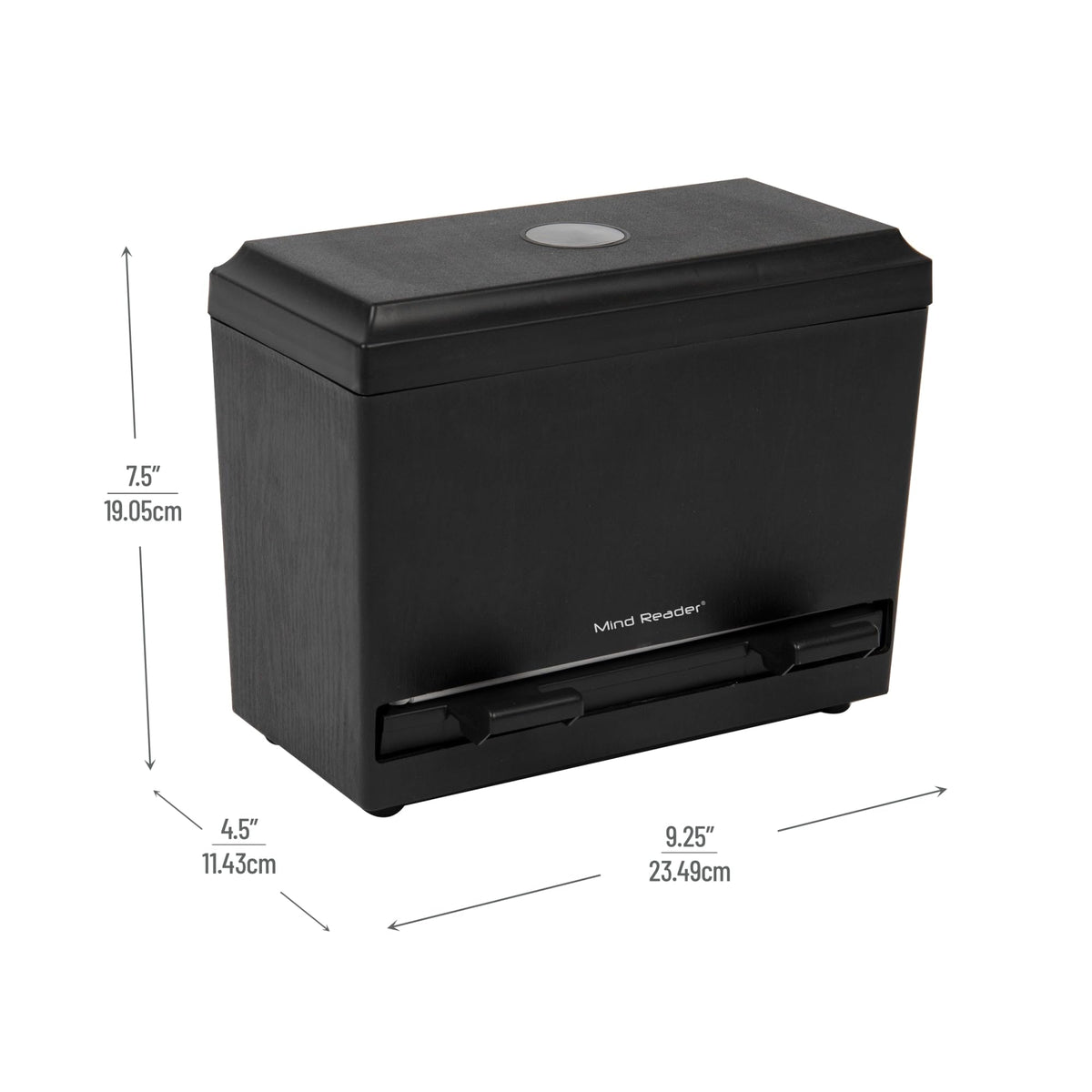 Mind Reader top-loading lid eases refills and cleaning.